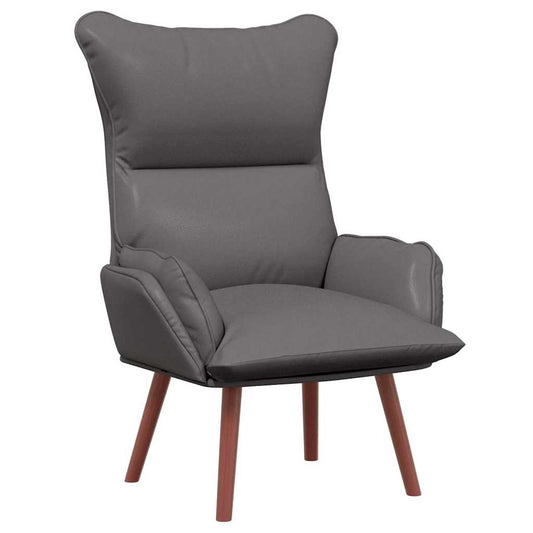 Relaxing Chair Grey 69 x 74 x 93 cm Faux leather