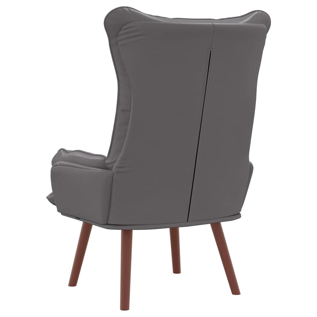 Relaxing Chair Grey 69 x 74 x 93 cm Faux leather