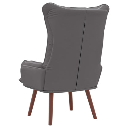 Relaxing Chair Grey 69 x 74 x 93 cm Faux leather