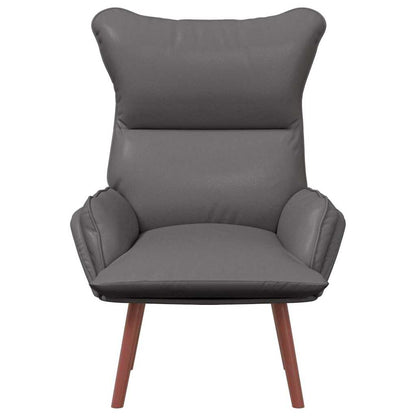 Relaxing Chair Grey 69 x 74 x 93 cm Faux leather
