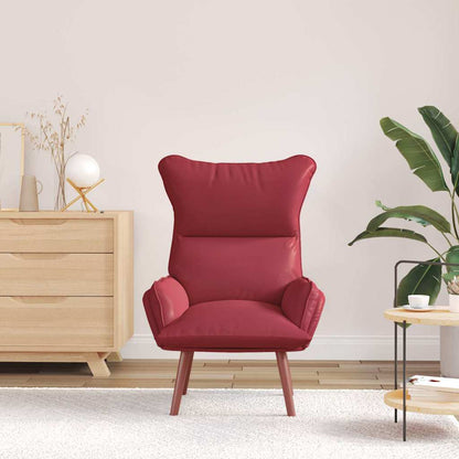 Relaxing Chair Wine red 69 x 74 x 93 cm Faux leather