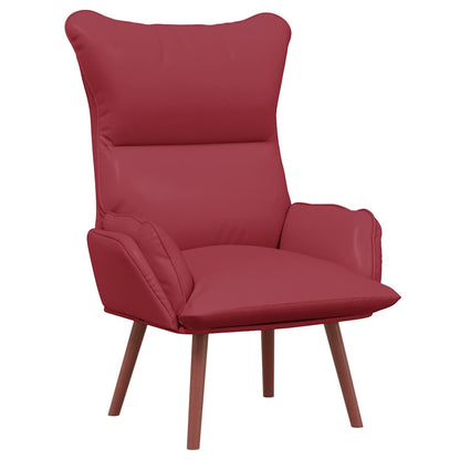 Relaxing Chair Wine red 69 x 74 x 93 cm Faux leather