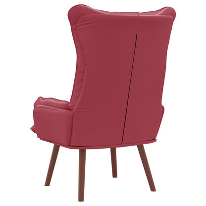 Relaxing Chair Wine red 69 x 74 x 93 cm Faux leather