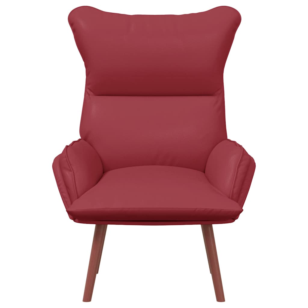 Relaxing Chair Wine red 69 x 74 x 93 cm Faux leather