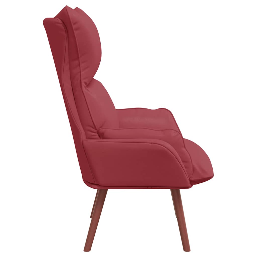 Relaxing Chair Wine red 69 x 74 x 93 cm Faux leather