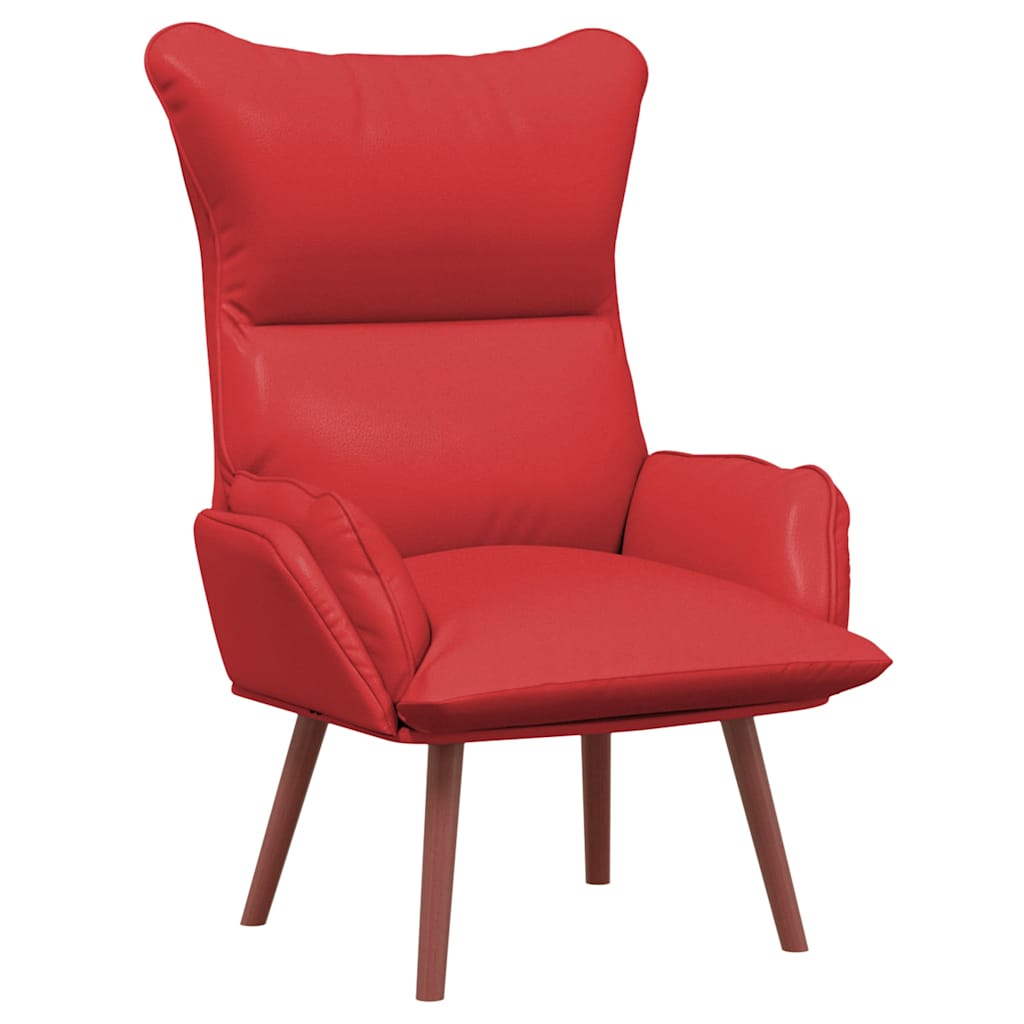 Relaxing Chair Red 69 x 74 x 93 cm Faux leather