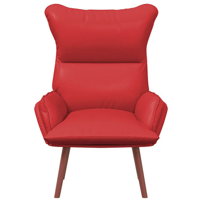 Relaxing Chair Red 69 x 74 x 93 cm Faux leather