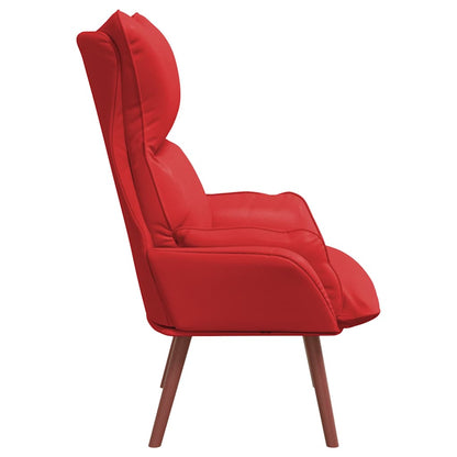 Relaxing Chair Red 69 x 74 x 93 cm Faux leather