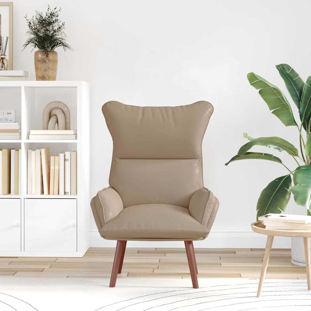 Relaxing Chair Cappuccino 69 x 74 x 93 cm Faux leather
