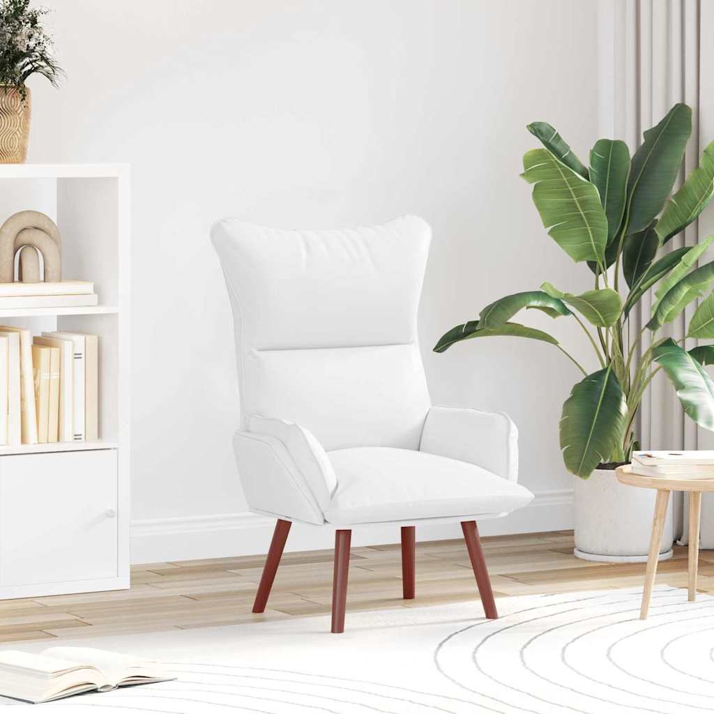 Relaxing Chair White 69 x 74 x 93 cm Faux leather