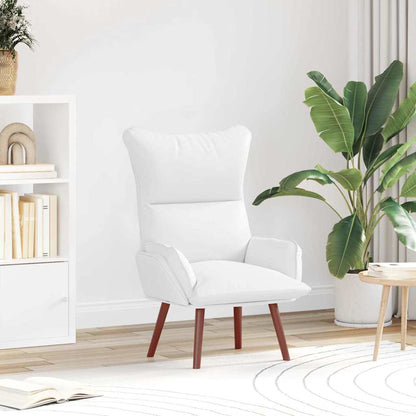 Relaxing Chair White 69 x 74 x 93 cm Faux leather