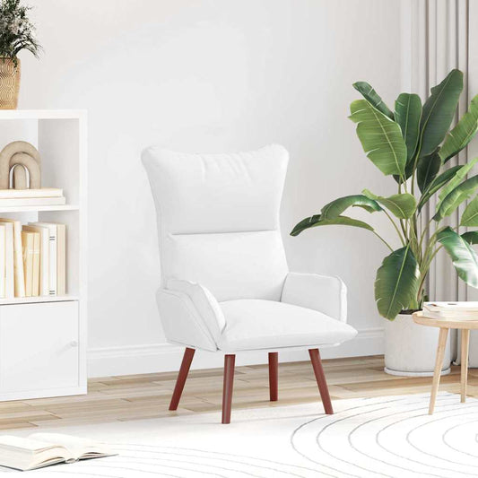 Relaxing Chair White 69 x 74 x 93 cm Faux leather