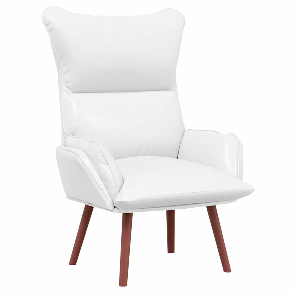 Relaxing Chair White 69 x 74 x 93 cm Faux leather