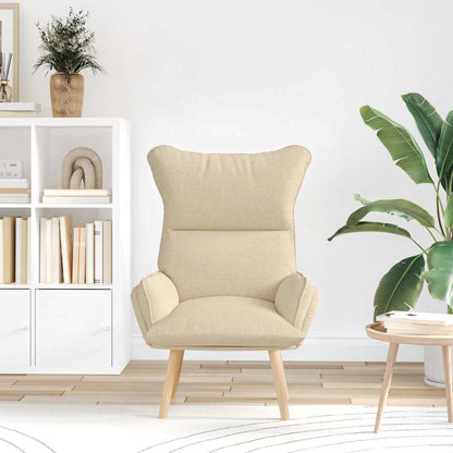 Relaxing Chair Cream 69 x 74 x 93 cm Fabric