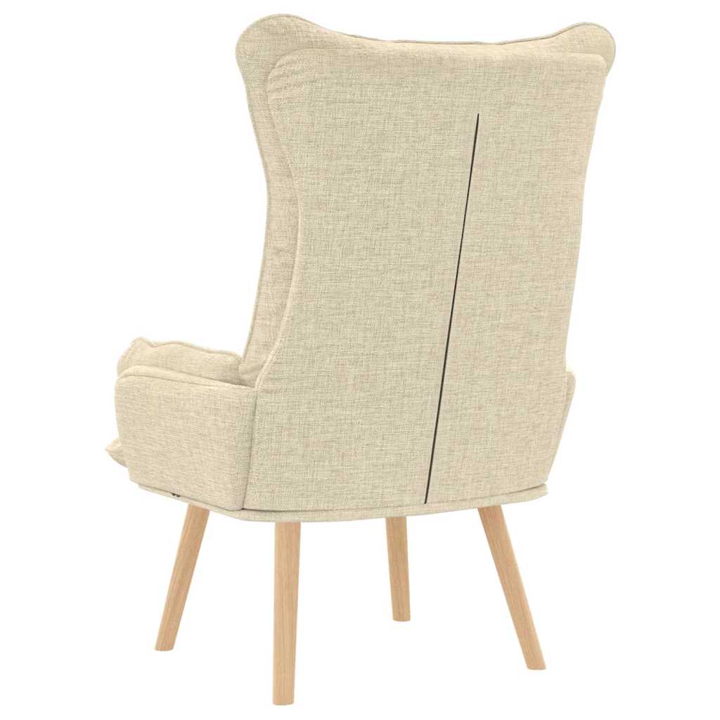 Relaxing Chair Cream 69 x 74 x 93 cm Fabric