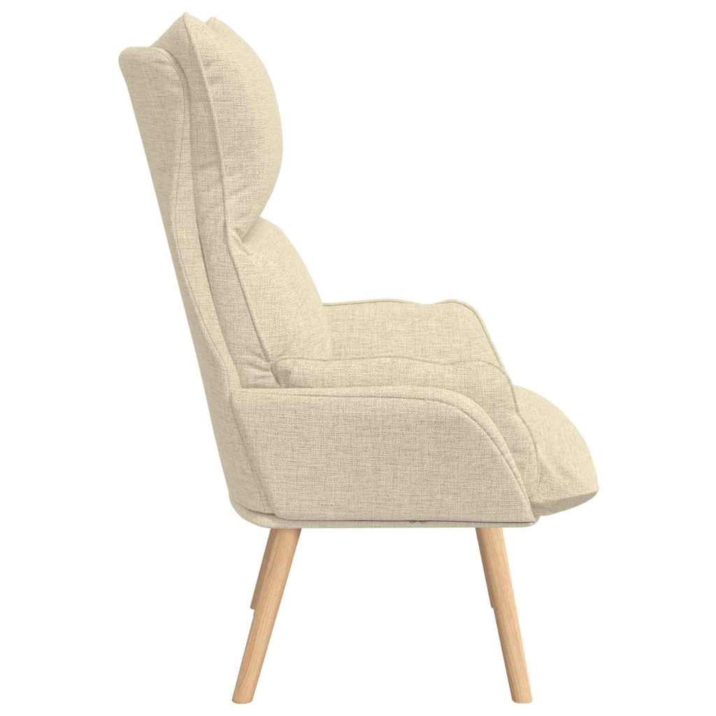 Relaxing Chair Cream 69 x 74 x 93 cm Fabric