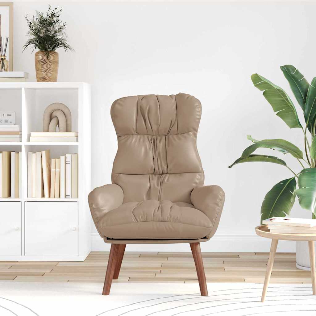 Relaxing Chair Cappuccino 69 x 74 x 93 cm Faux leather