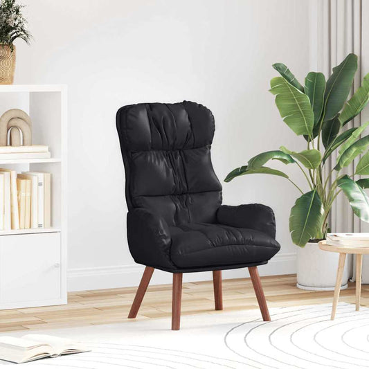 Relaxing Chair Black 69 x 74 x 93 cm Faux leather