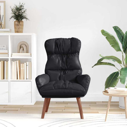 Relaxing Chair Black 69 x 74 x 93 cm Faux leather