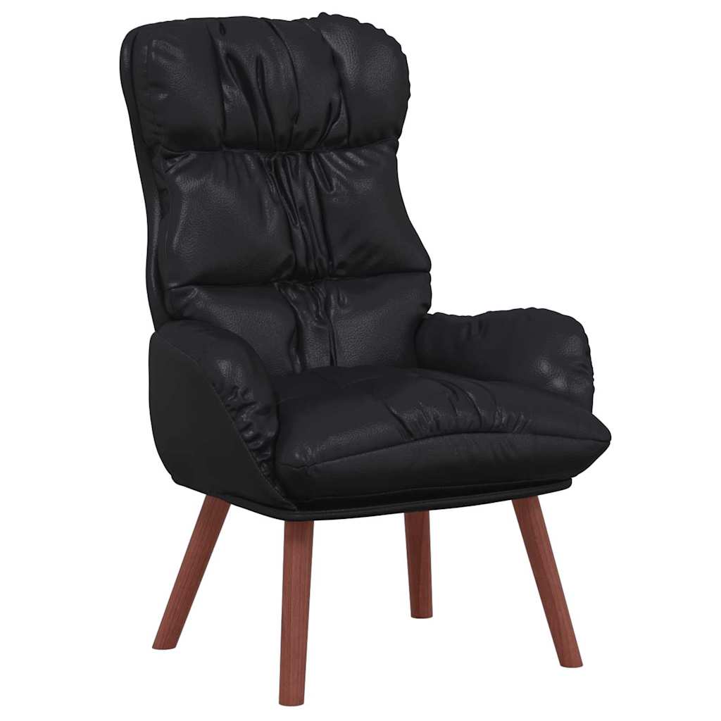 Relaxing Chair Black 69 x 74 x 93 cm Faux leather