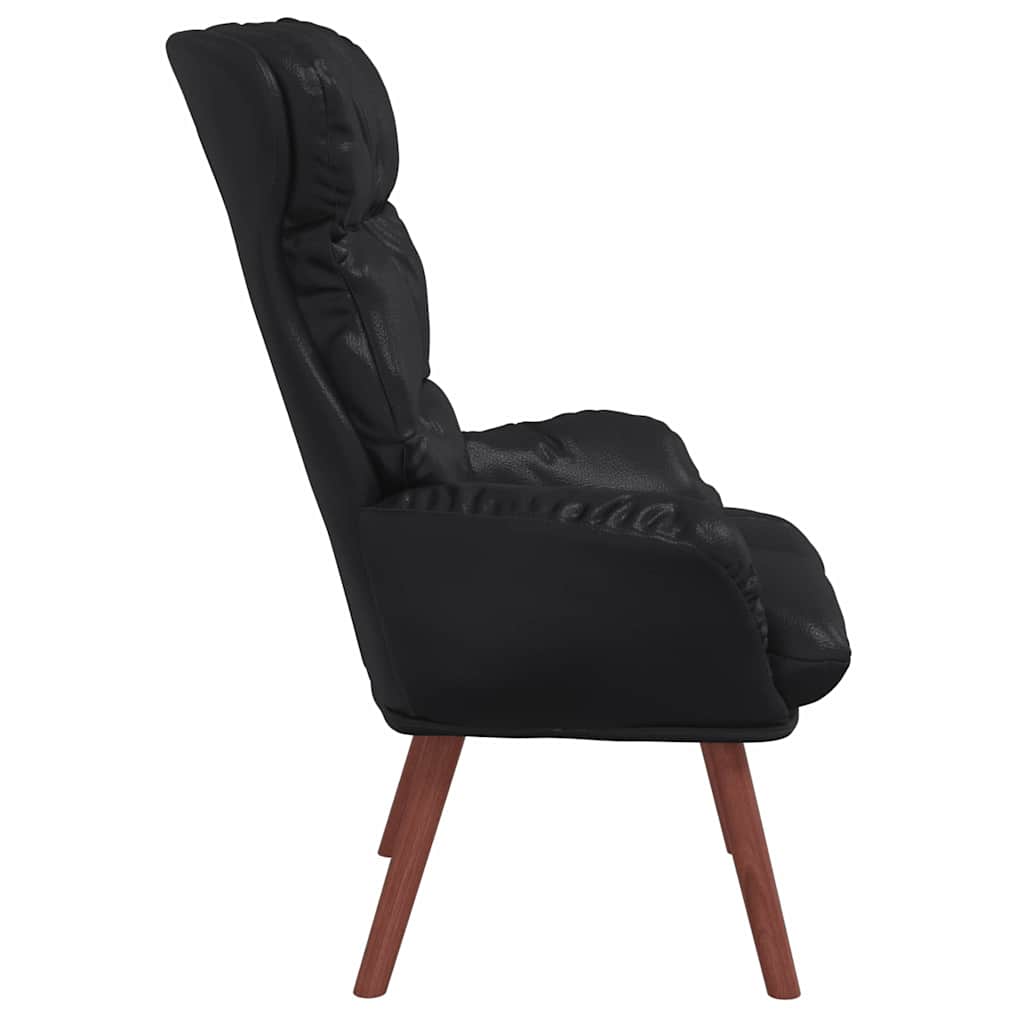 Relaxing Chair Black 69 x 74 x 93 cm Faux leather