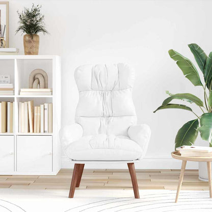 Relaxing Chair White 69 x 74 x 93 cm Faux leather