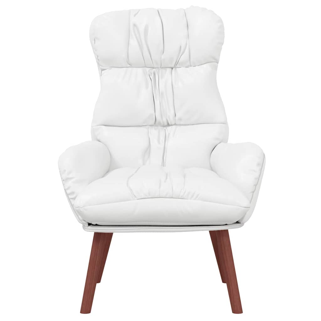 Relaxing Chair White 69 x 74 x 93 cm Faux leather