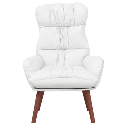 Relaxing Chair White 69 x 74 x 93 cm Faux leather