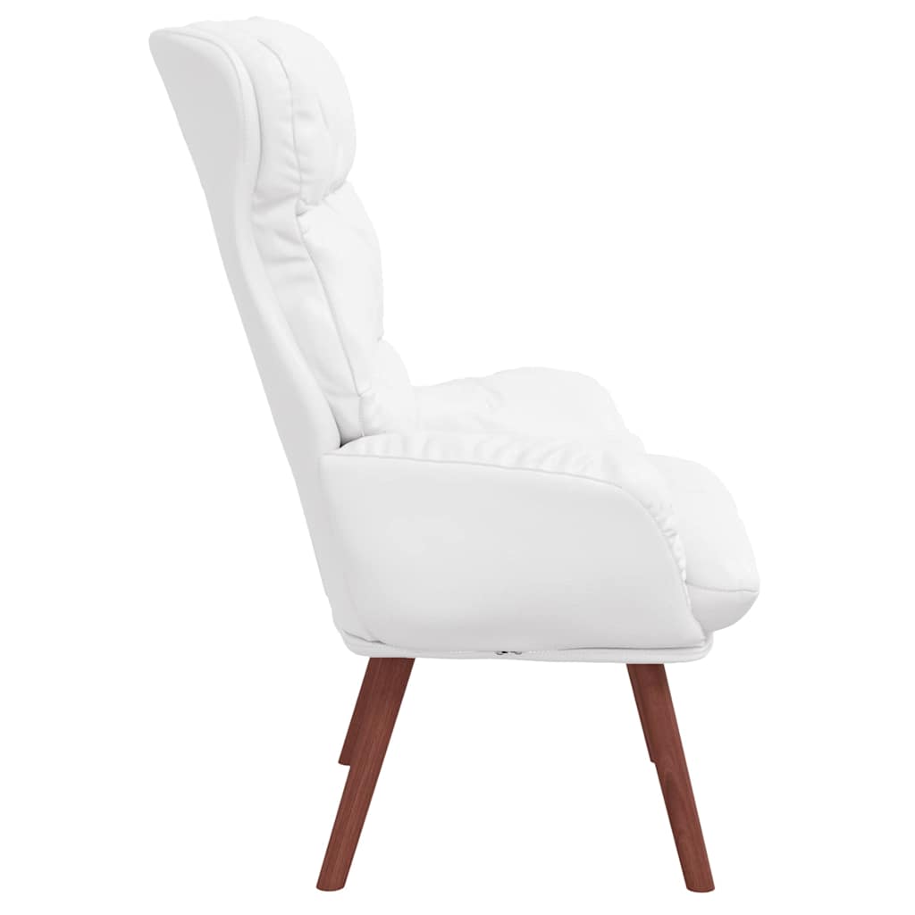 Relaxing Chair White 69 x 74 x 93 cm Faux leather