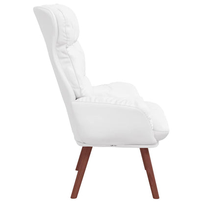 Relaxing Chair White 69 x 74 x 93 cm Faux leather