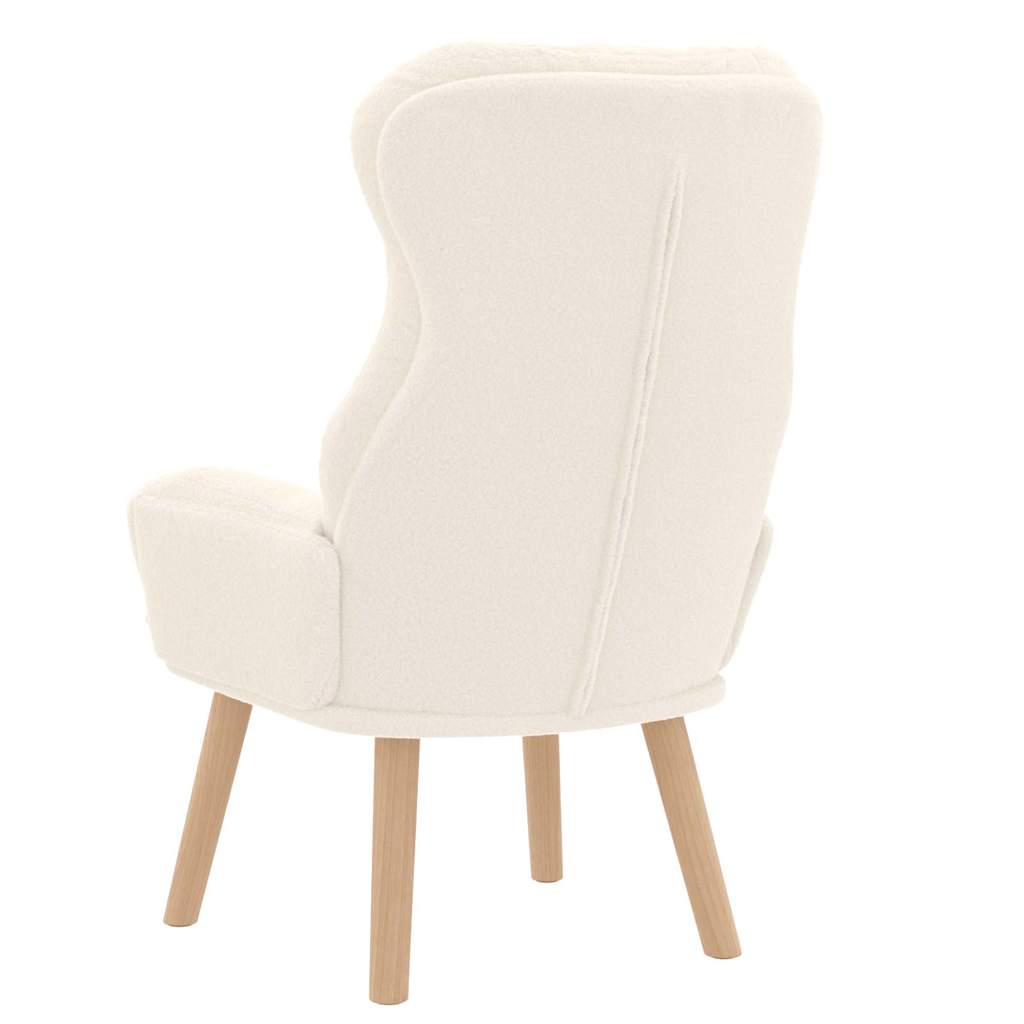 Relaxing Chair Cream 69 x 74 x 93 cm Fabric