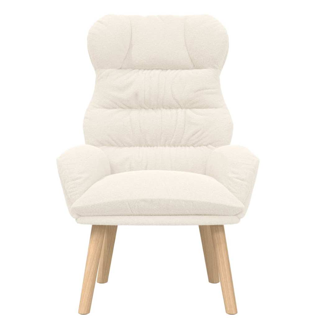 Relaxing Chair Cream 69 x 74 x 93 cm Fabric