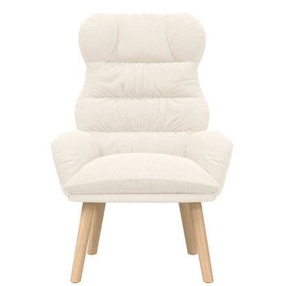 Relaxing Chair Cream 69 x 74 x 93 cm Fabric