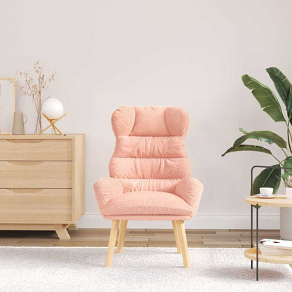 Relaxing Chair Pink 69 x 74 x 93 cm Fabric