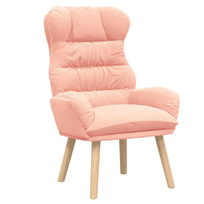 Relaxing Chair Pink 69 x 74 x 93 cm Fabric