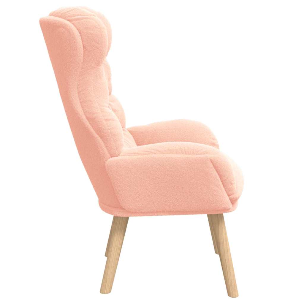 Relaxing Chair Pink 69 x 74 x 93 cm Fabric