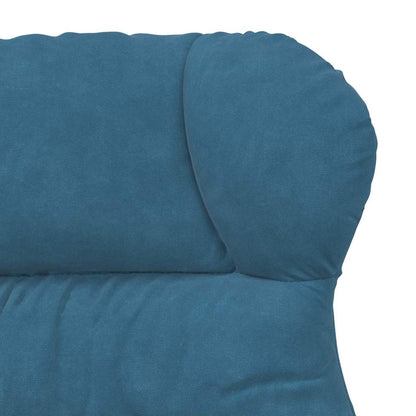 Relaxing Chair Blue 69 x 74 x 93 cm Velvet
