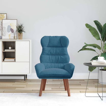 Relaxing Chair Blue 69 x 74 x 93 cm Velvet