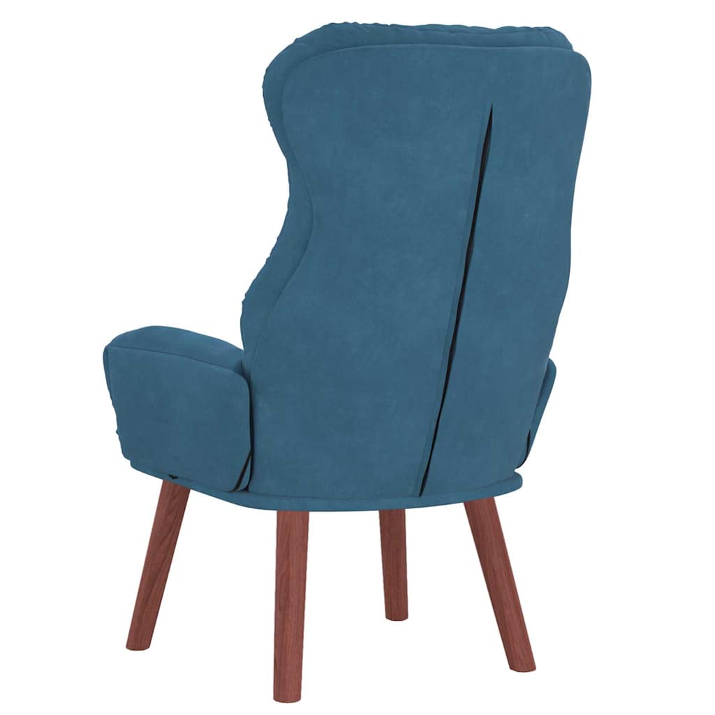 Relaxing Chair Blue 69 x 74 x 93 cm Velvet