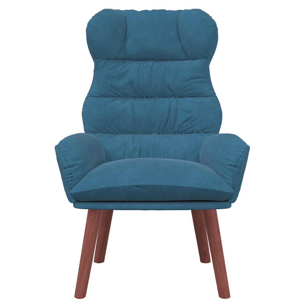 Relaxing Chair Blue 69 x 74 x 93 cm Velvet