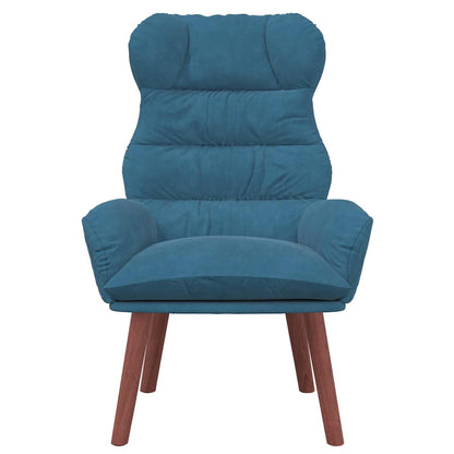 Relaxing Chair Blue 69 x 74 x 93 cm Velvet