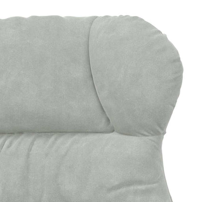 Relaxing Chair Light grey 69 x 74 x 93 cm Velvet
