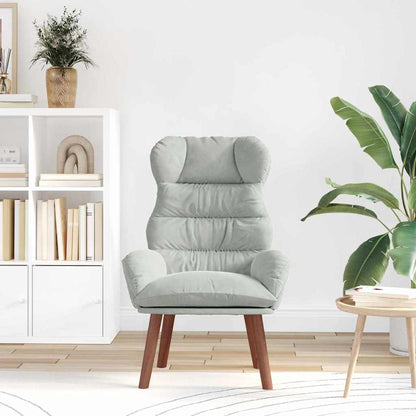 Relaxing Chair Light grey 69 x 74 x 93 cm Velvet