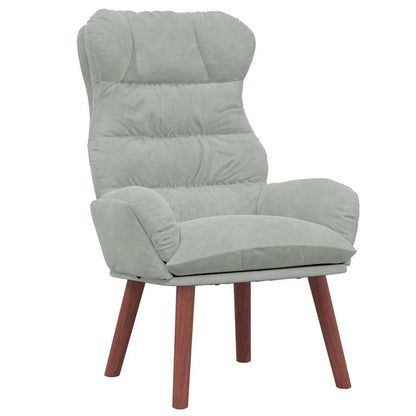 Relaxing Chair Light grey 69 x 74 x 93 cm Velvet