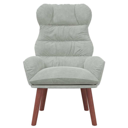 Relaxing Chair Light grey 69 x 74 x 93 cm Velvet