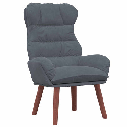 Relaxing Chair Dark grey 69 x 74 x 93 cm Velvet