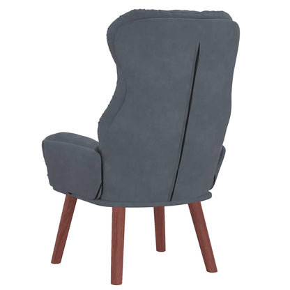 Relaxing Chair Dark grey 69 x 74 x 93 cm Velvet