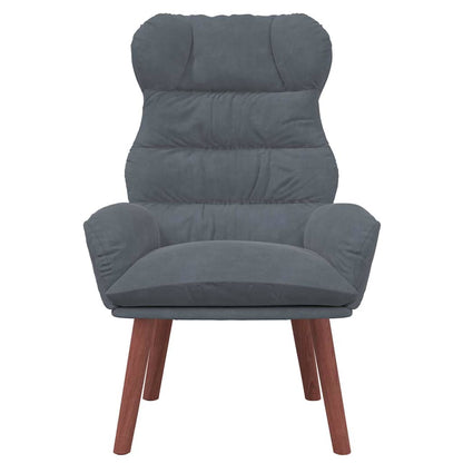 Relaxing Chair Dark grey 69 x 74 x 93 cm Velvet