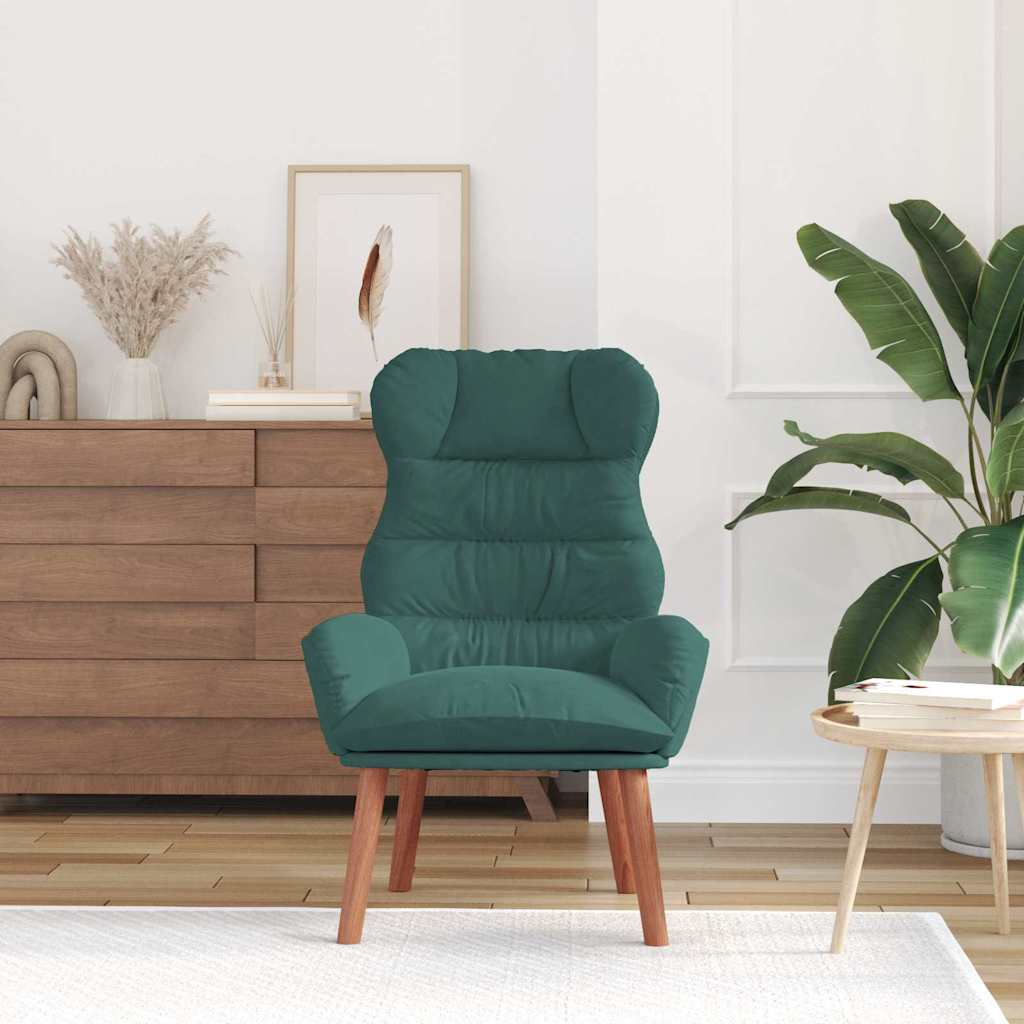 Relaxing Chair Dark green 69 x 74 x 93 cm Velvet