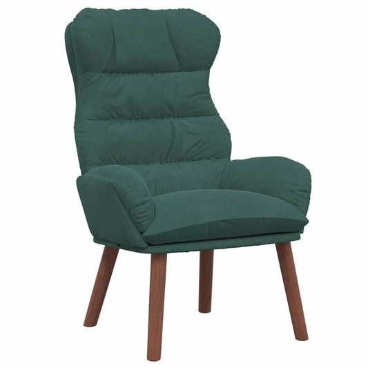 Relaxing Chair Dark green 69 x 74 x 93 cm Velvet